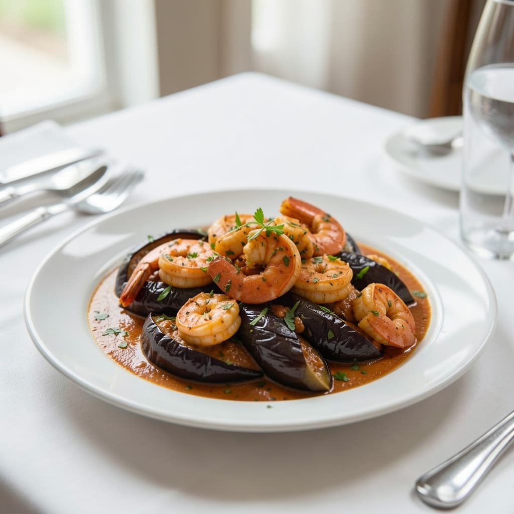 Shrimp eggplant
