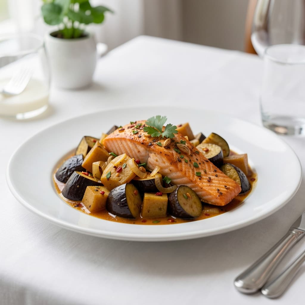 Salmon Eggplant