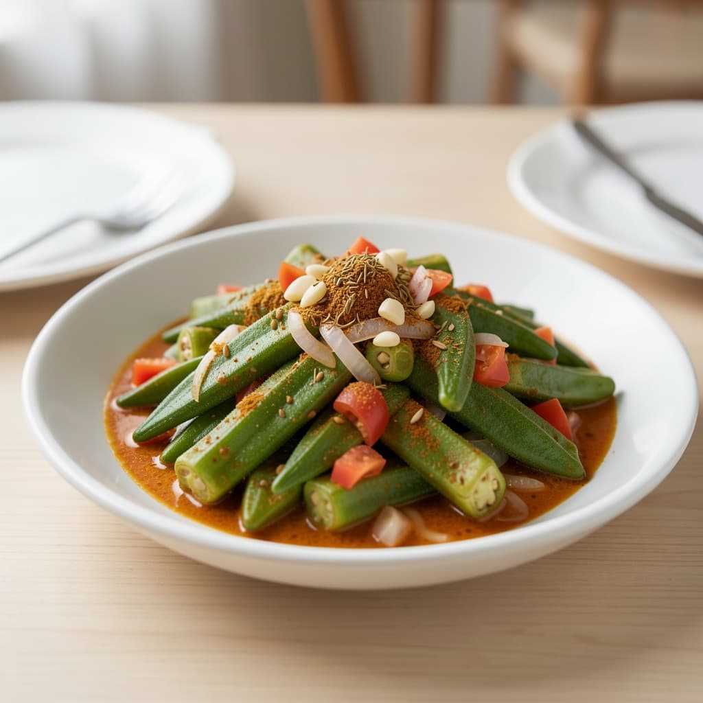 Okra curry( Bhindi curry)