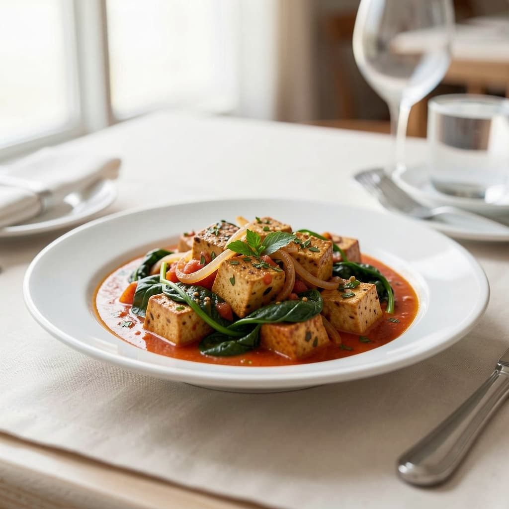 23. Tofu Spinach